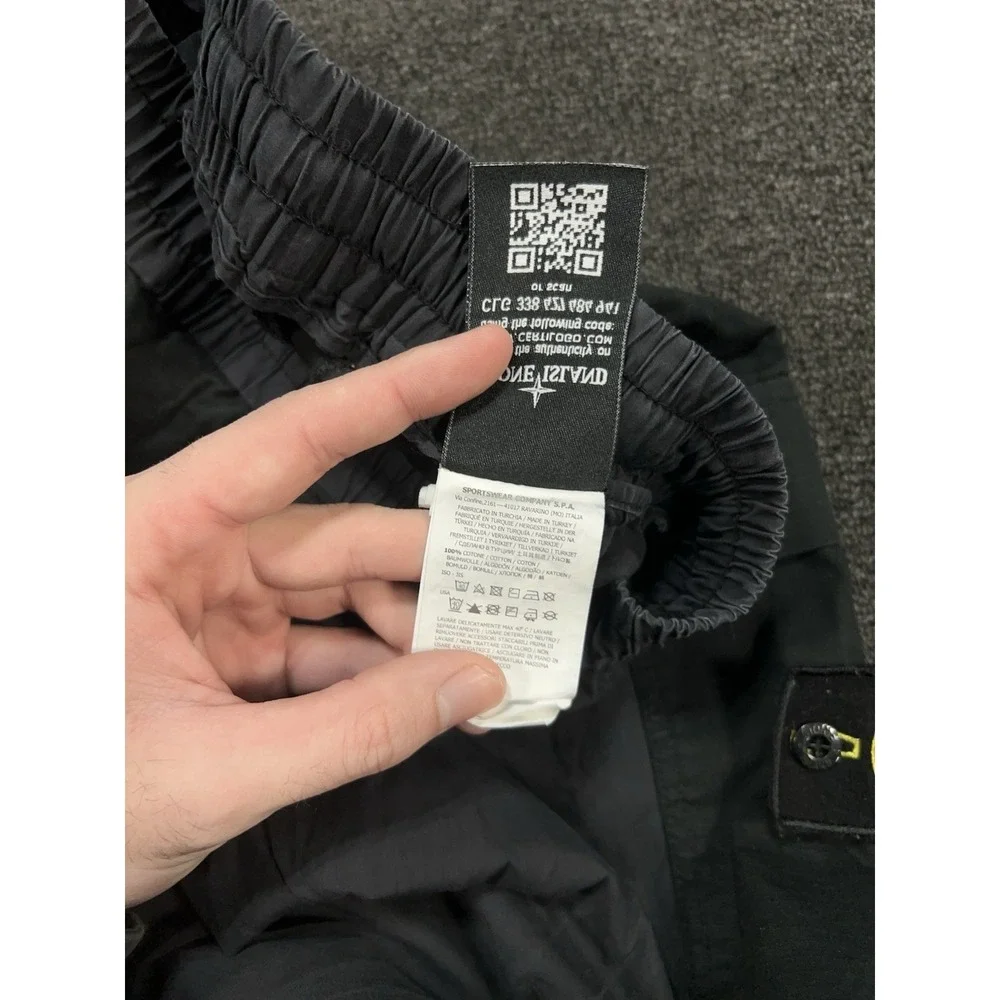 Stone Island Cargo‎ Pants Joggers Men's Large Gray Drawstrings Cotton Utility